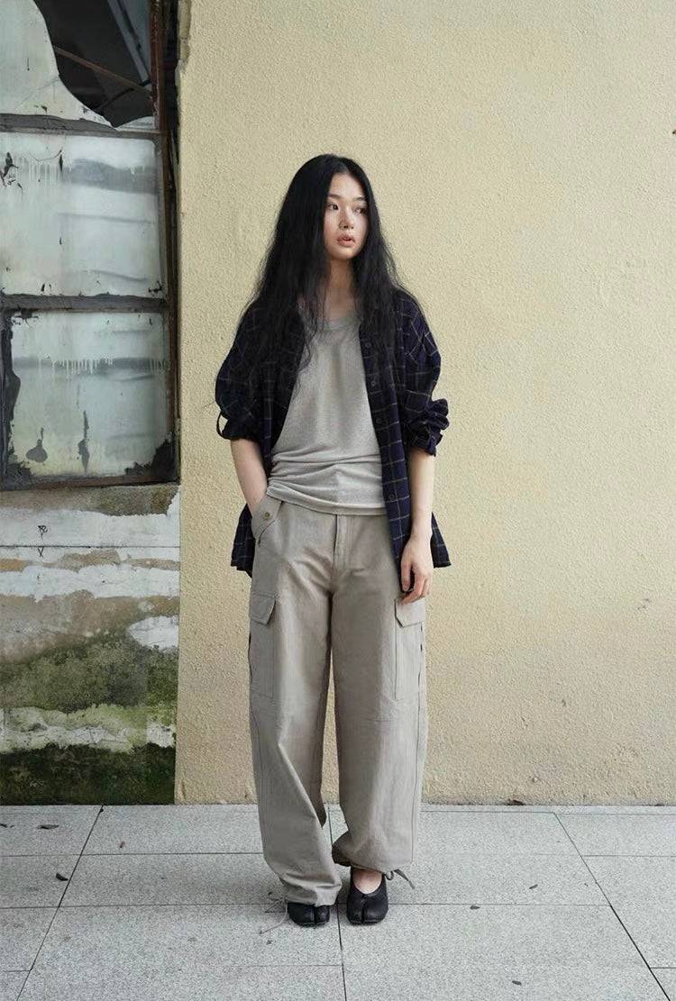 <Another i.> Drawstring Hem Cargo Pants