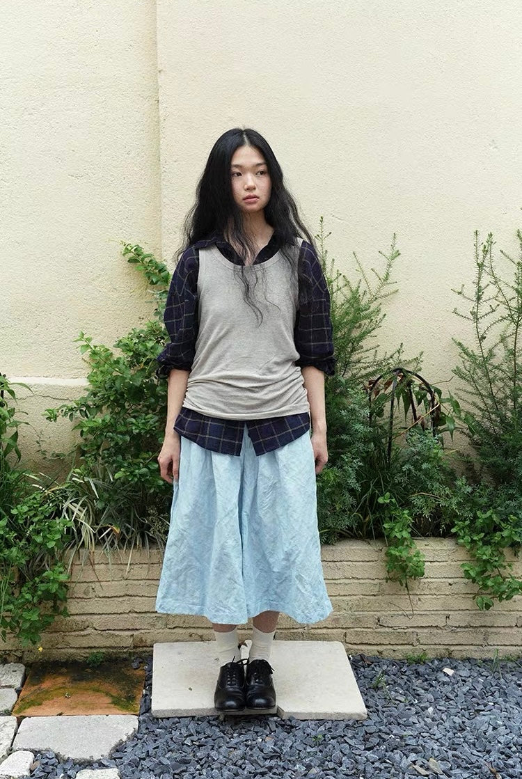 <Another i.> Drawstring Waist Tank Top