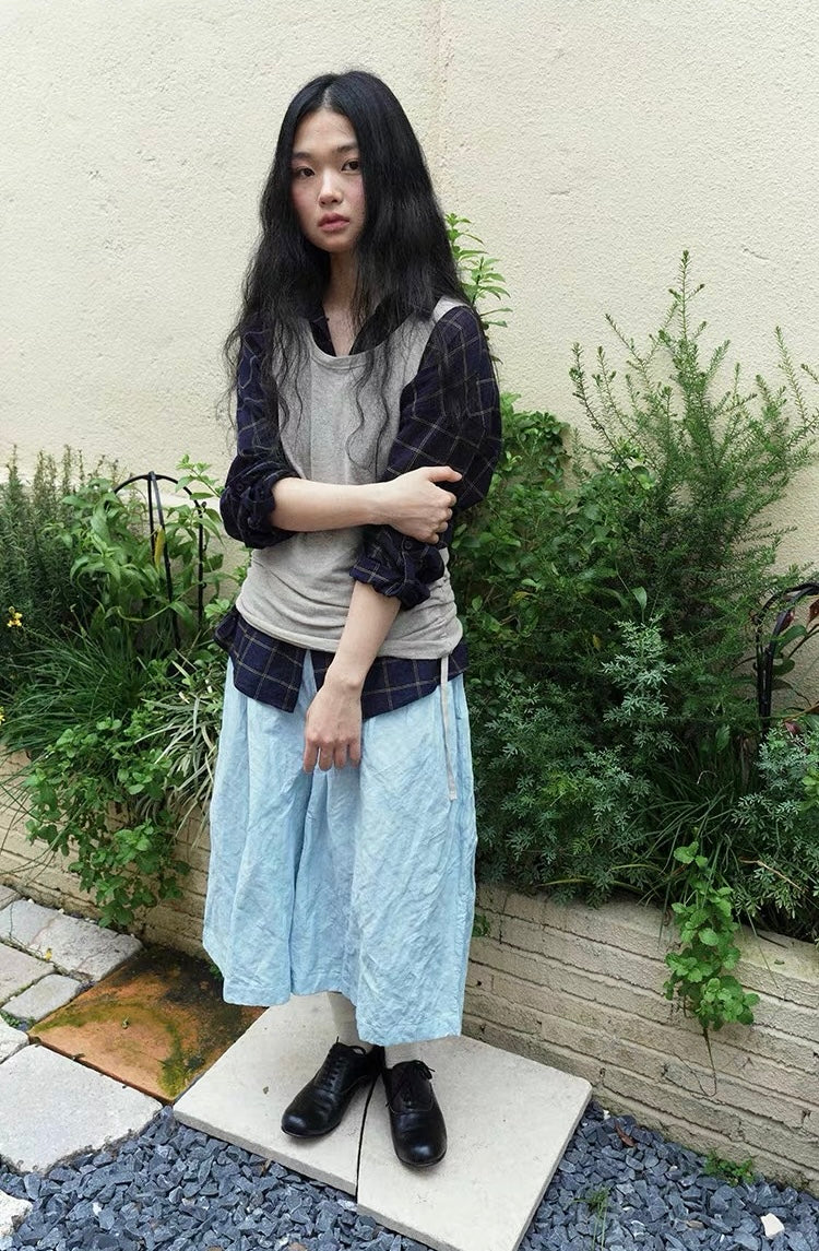 <Another i.> Drawstring Waist Tank Top