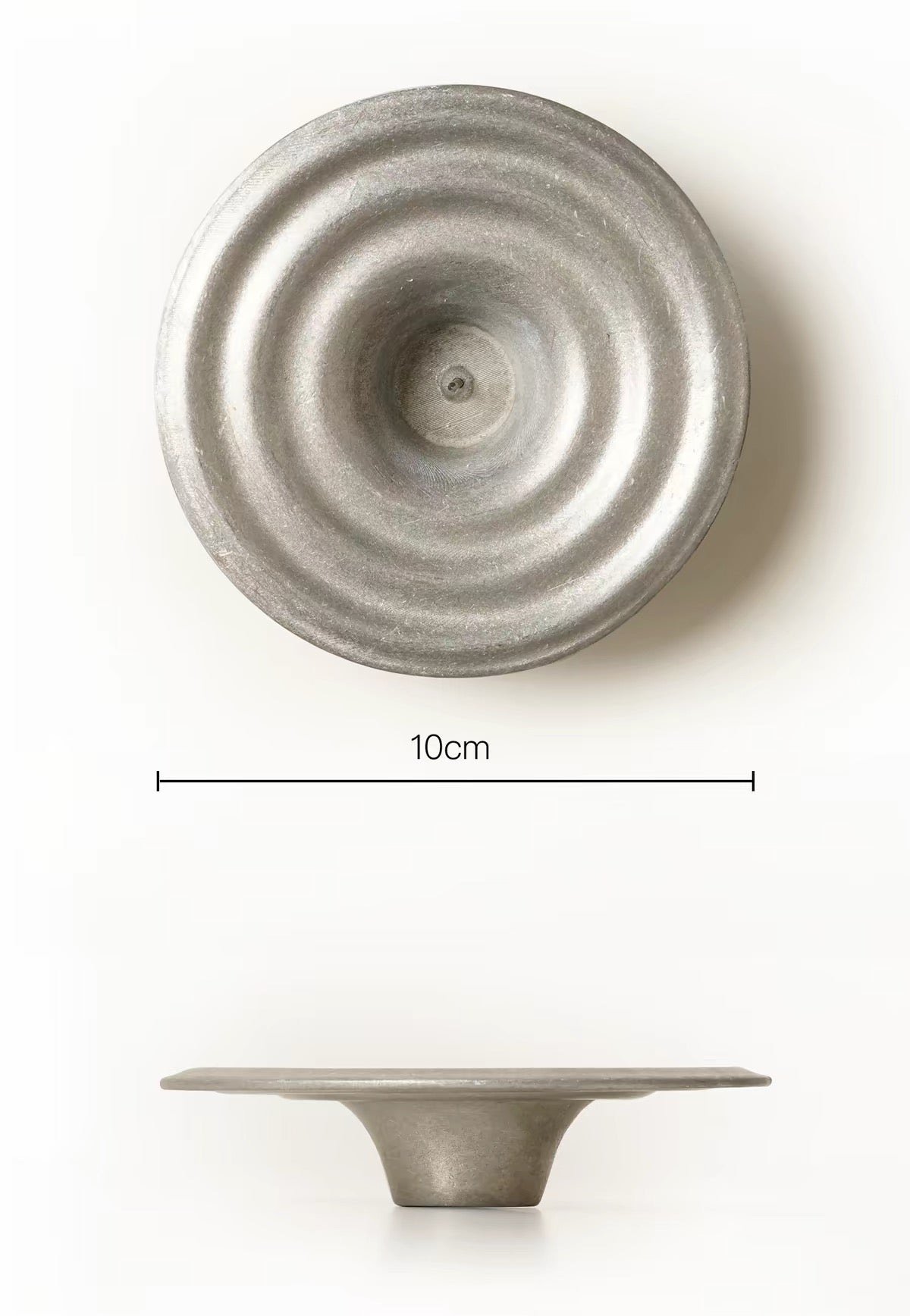 <URFF DECO> 波紋金属花器 一輪挿し 剣山付き 侘寂フラワーベース | Wabi-Sabi Ripple Flower Vase