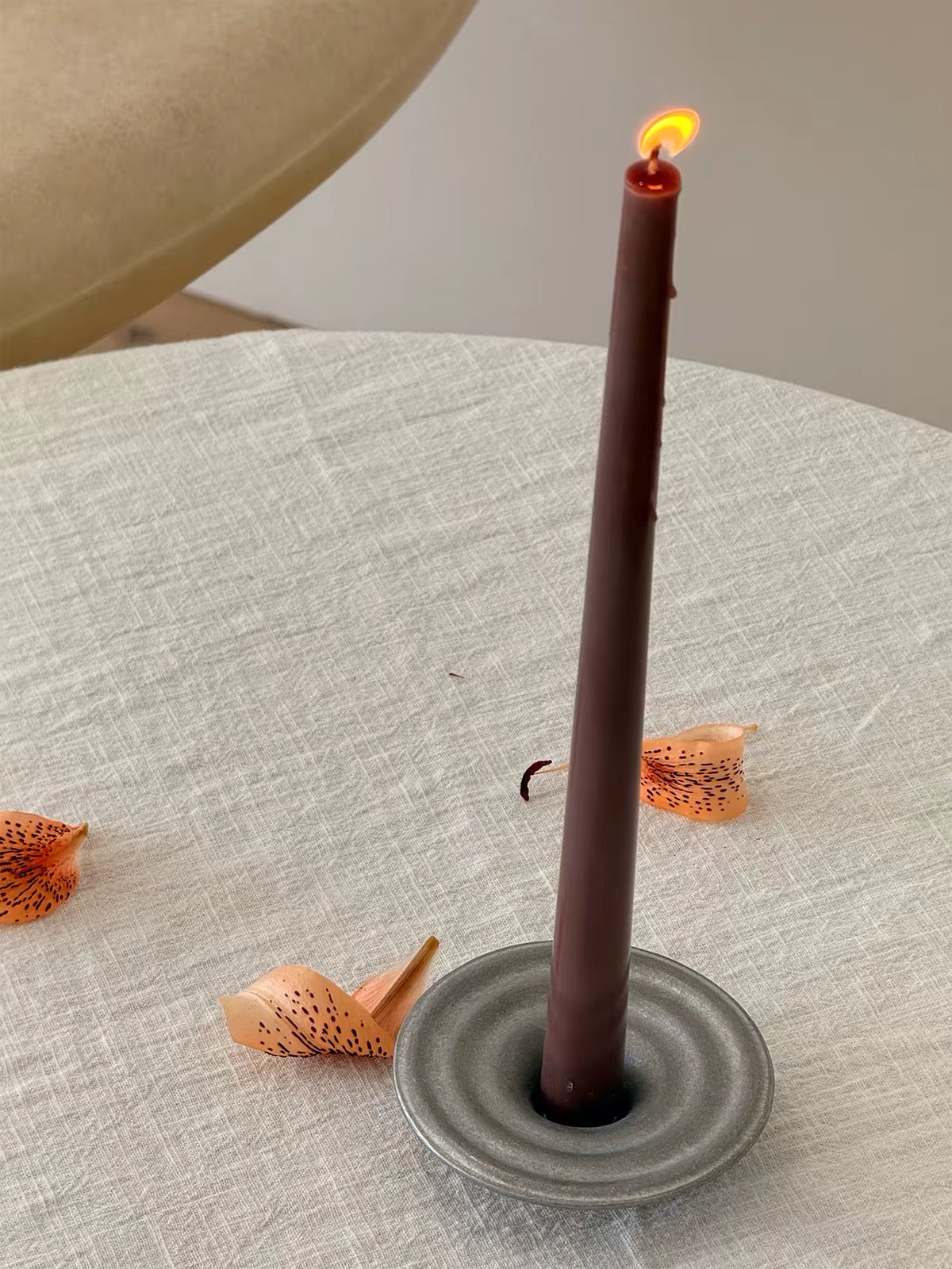<URFF DECO> 波紋金属花器 一輪挿し 剣山付き 侘寂フラワーベース | Wabi-Sabi Ripple Flower Vase
