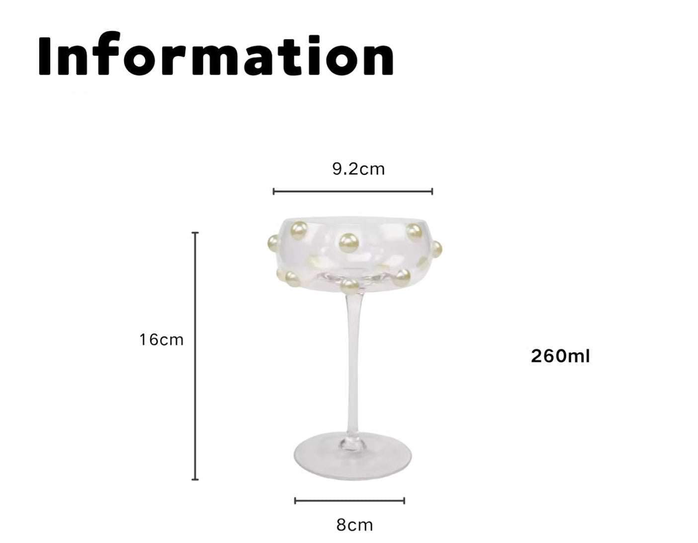 【IN Chaos】パール貼り付け高脚グラス