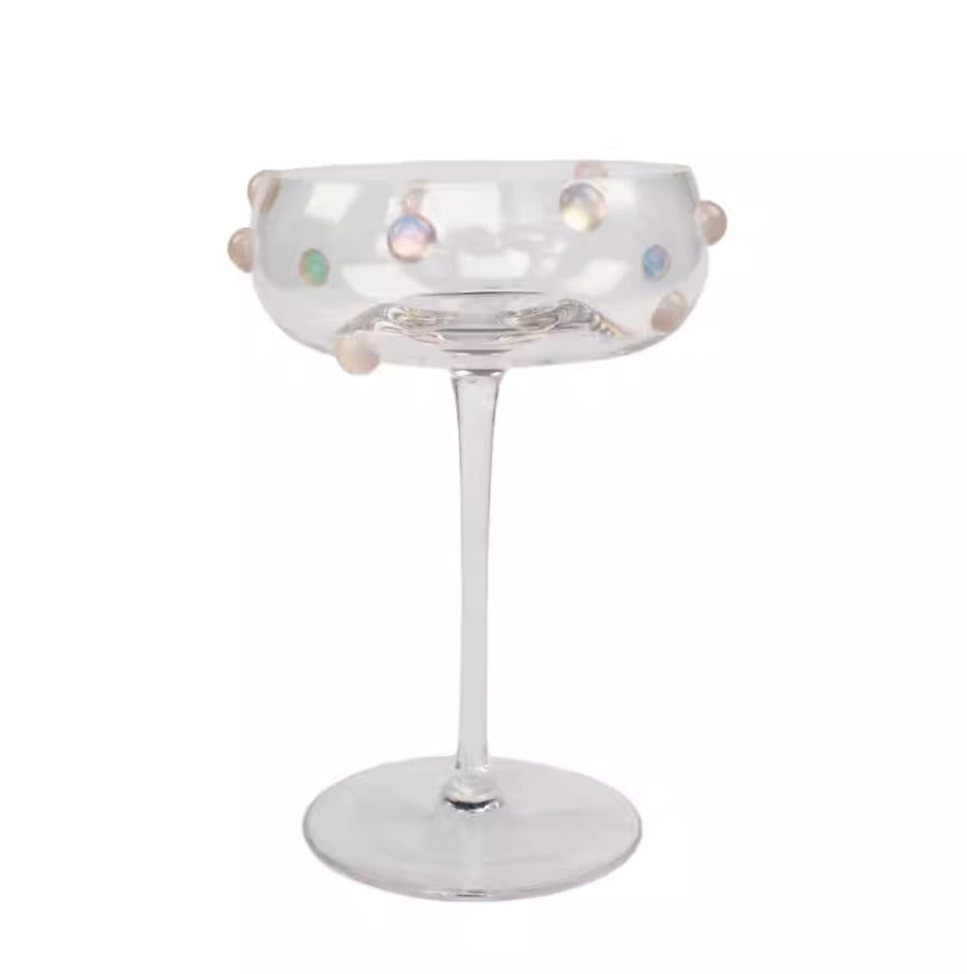 【IN Chaos】パール貼り付け高脚グラス